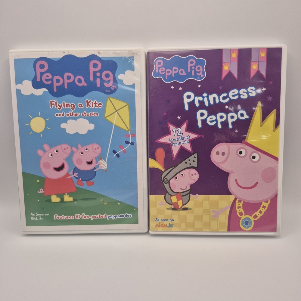 Lot of 2 Peppa Pig DVDs. Princess Peppa & Flying a Kite